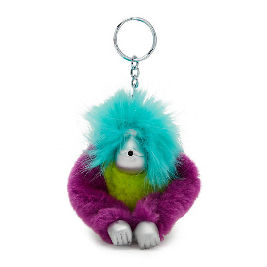 Kipling Fun Hair Sven Monkey Keychain Accessories Green Hair | CA 1941UZ